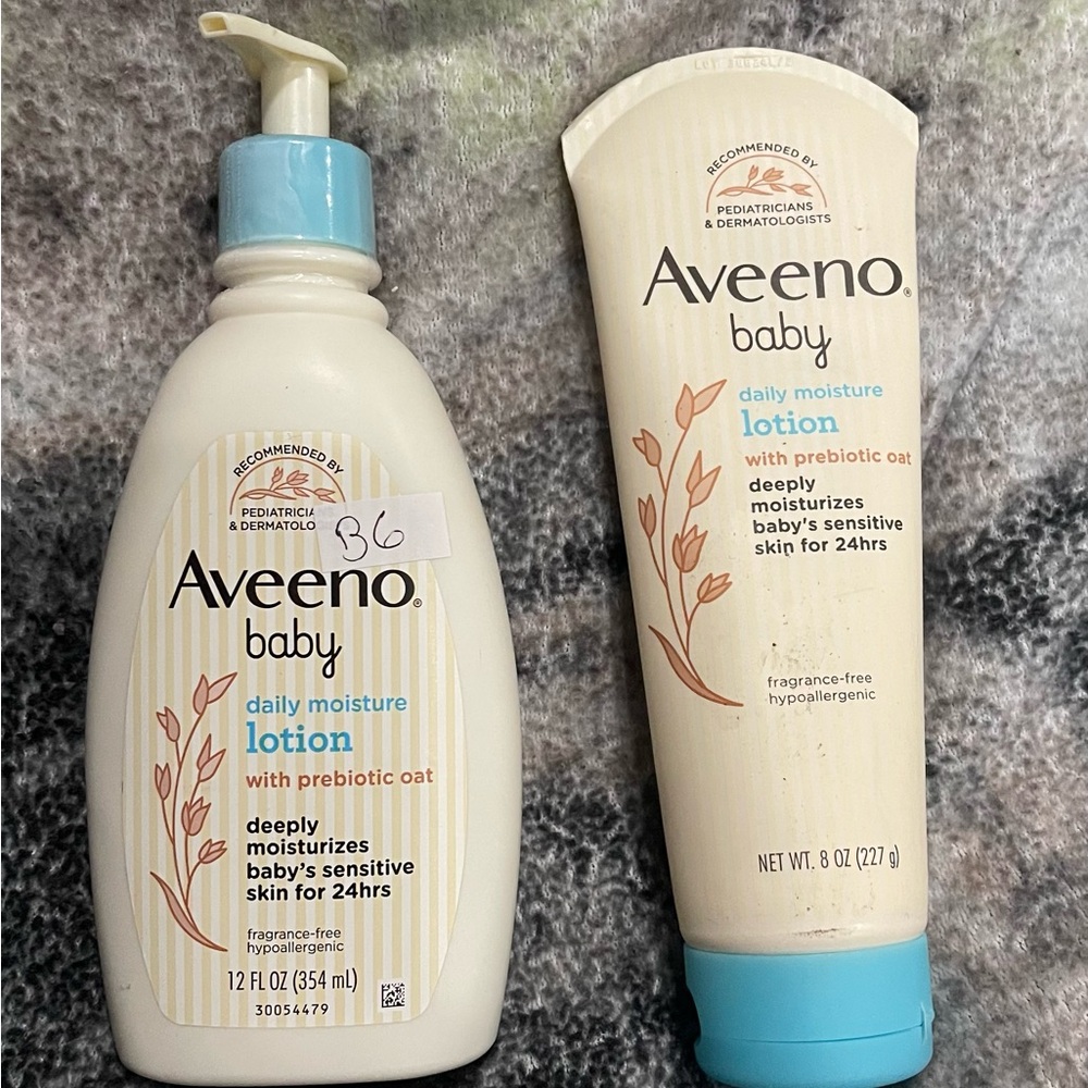 Aveeno Baby Daily Moisture Lotion with Prebiotic Oat - Cream and Blue